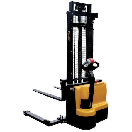 Vestil Adjustable Double Mast Stacker, Load Cap. 2200 lb., Overall Width: 47-3/8" S-118-AA-DM